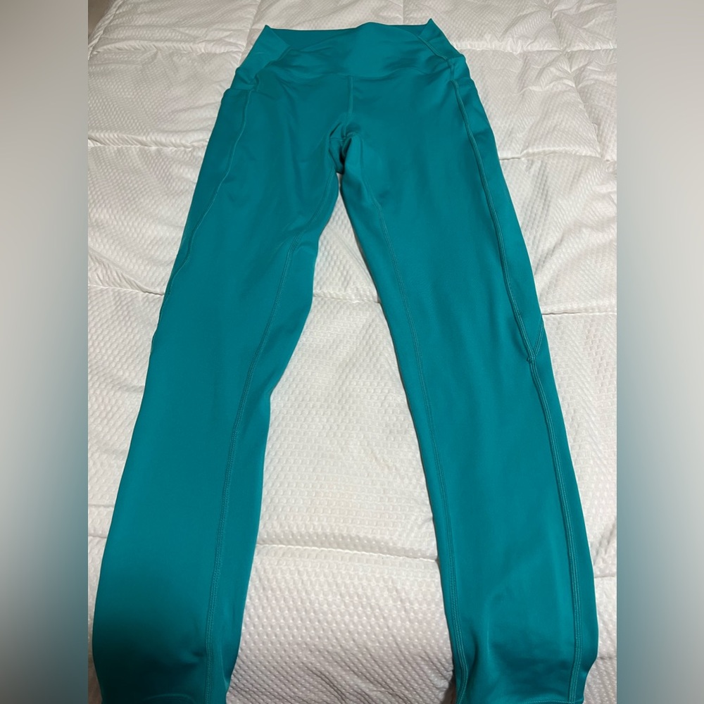 BuffBunny Teal High-Waist Leggings, Size Medium
